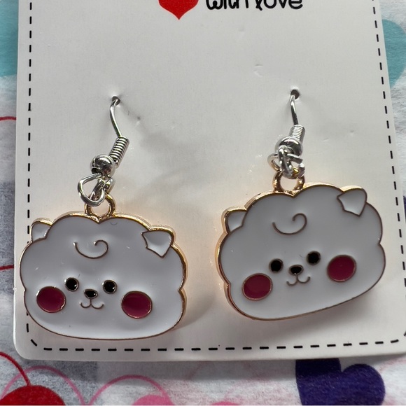 BT21 RJ JIN BTS earrings - Picture 2 of 3